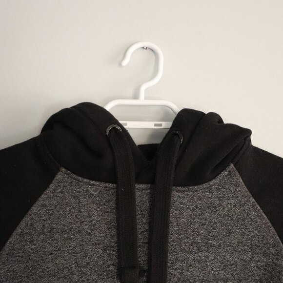 Bench‎ Men's Sz L Black Manchini Kangaroo Pocket Stretch Hooded Sweater - Picture 4 of 16